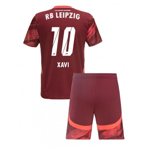 Dres RB Leipzig Xavi Simons #10 Gostujuci za djecu 2024-25 Kratak Rukav (+ kratke hlače)